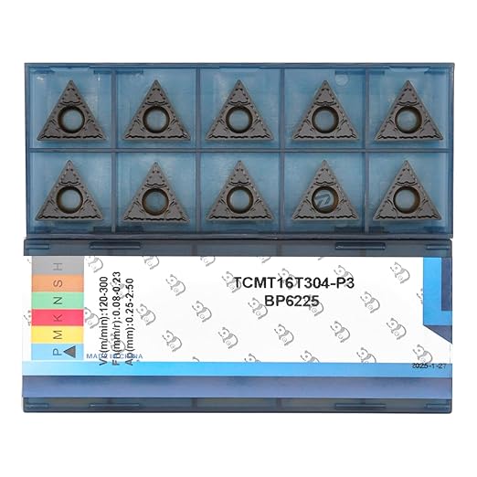 CNC Carbide Inserts TCMT32.51 / TCMT16T304-MD for Metal Cutting Steel, Semi-Finishing chipbreaker for Turning Cutter, 10 PCS.