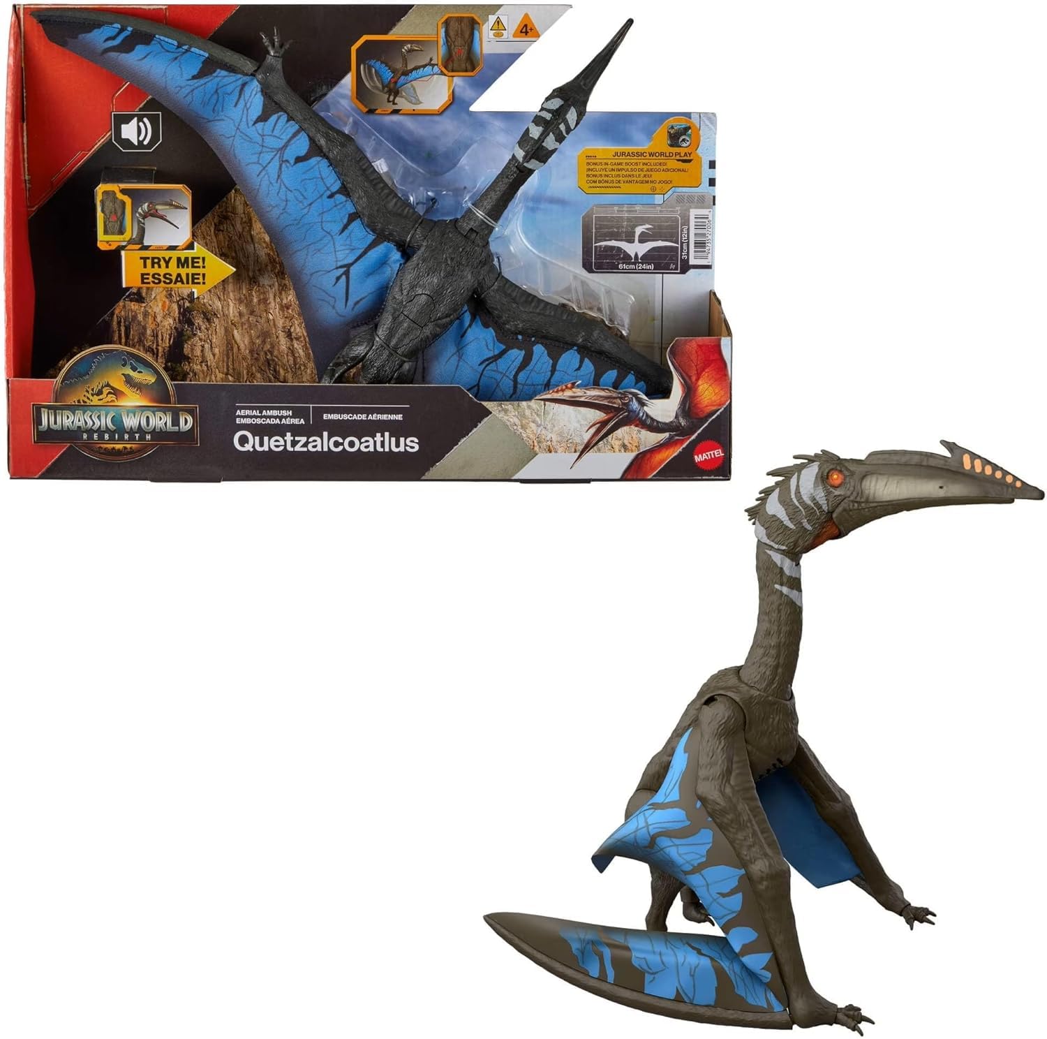 Jurassic Rebirth Aerial Agbush Giant Pterosaur Quetzalcoatlus, Era Cretacea