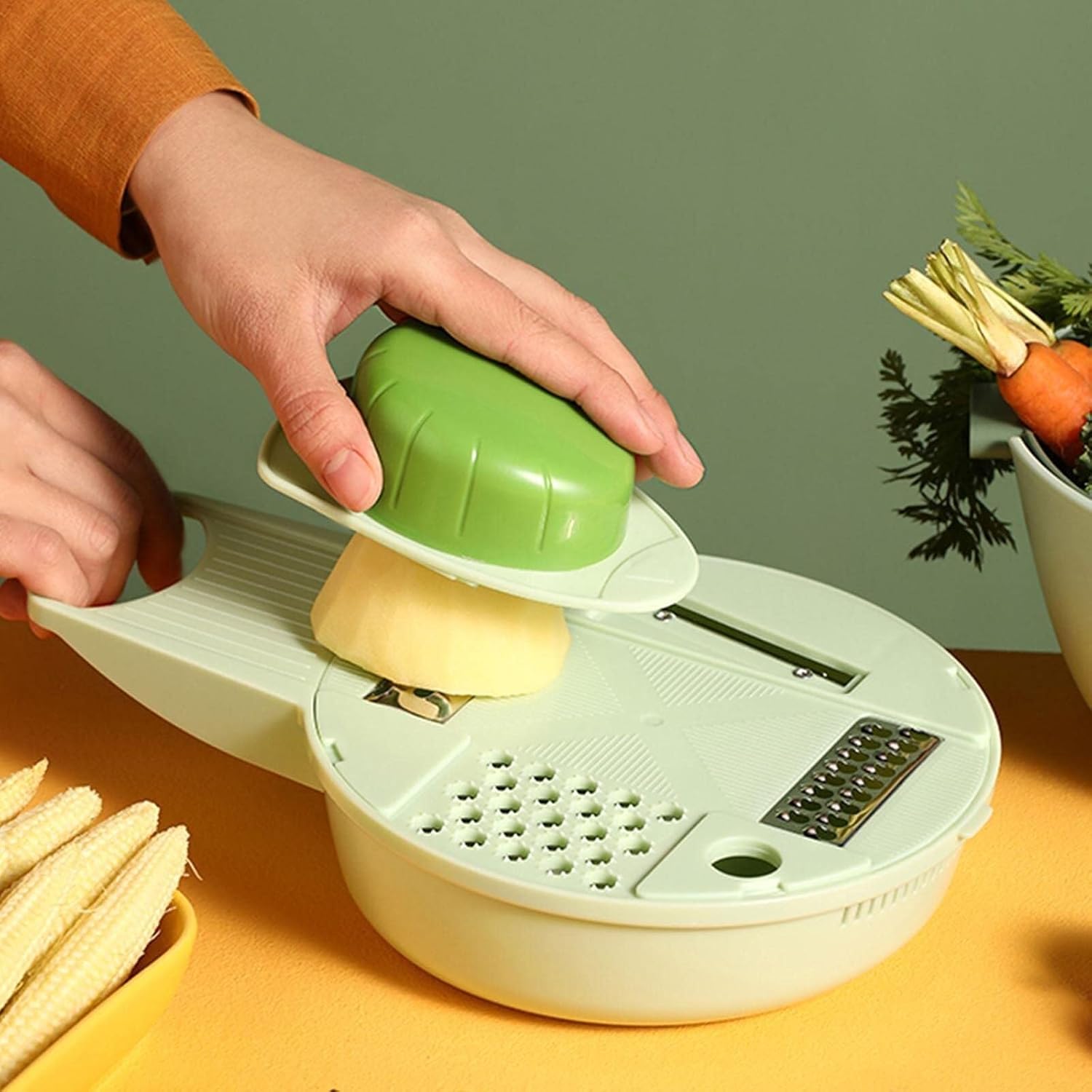 Vegetable Chopper Mandoline Slicer -Interchangeable Blades Food Chopper