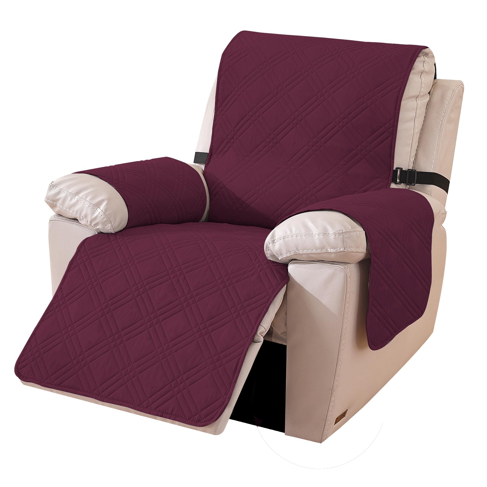 Housse De Fauteuil Relax Réversible - 2 Couleurs (gris Foncé/clair), Antidérapante, Lavable - Protection Contre Chats