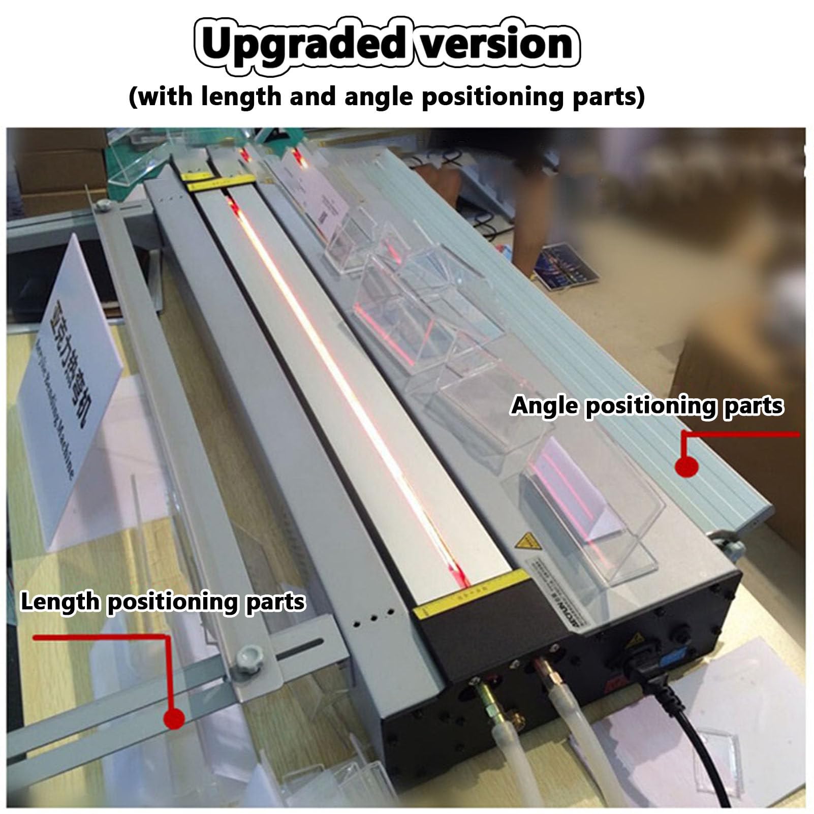 Piegatrice acrilica con regolatore di angolo e lunghezza, aggiornata per plexiglass, PVC, ABS e altro, calibrazione del raggio di 70 cm per piegatura di precisione
