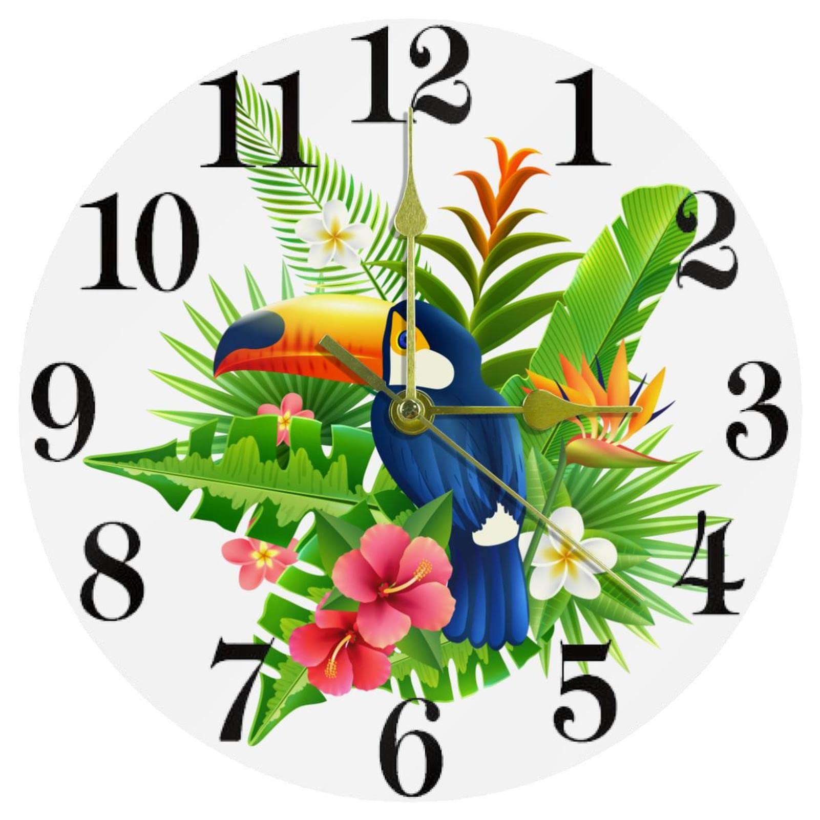 Horloge murale ronde silencieuse 25 cm à quartz sans tic-tac pour un sommeil paisible