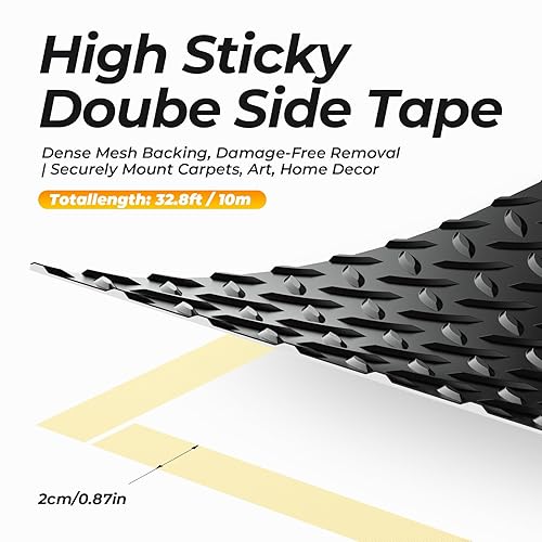 Miniatura 2 de Alfombrilla de piso de garaje de 7.8 x 20 pies, rollo de piso de vinilo de diamante de 2.8 mm de espesor para debajo del auto, tamaño grande de 156