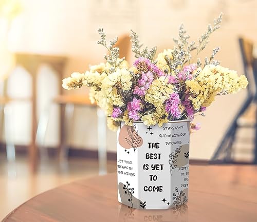 Vista 166 de WAVEYU - Portalápices bonito para escritorio, decoración de escritorio para niñas y mujeres Flor negra