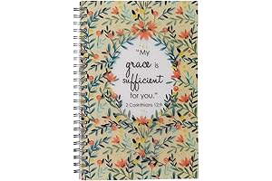 Libreta de apuntes cristiana elegante y motivadora para mujeres: My Grace is Sufficient