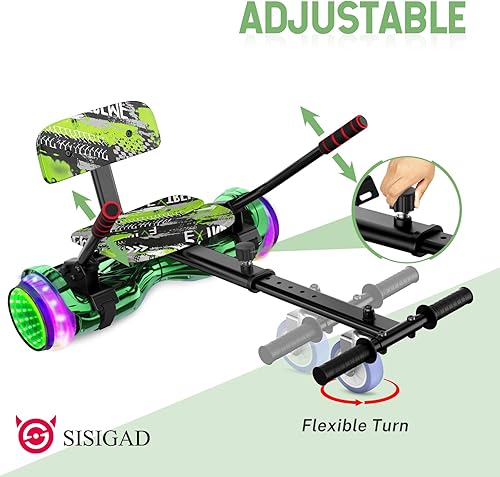 Miniatura 3 de SISIGAD Accesorio de asiento para aeropatineta, Hoverboard Go Kart para niños