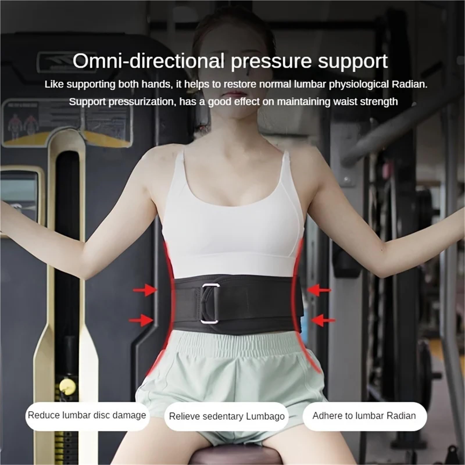 El cinturón de soporte for la espalda for mujeres y hombres proporciona lumbar integral for gimnasio deportes al aire libre Para Fitness