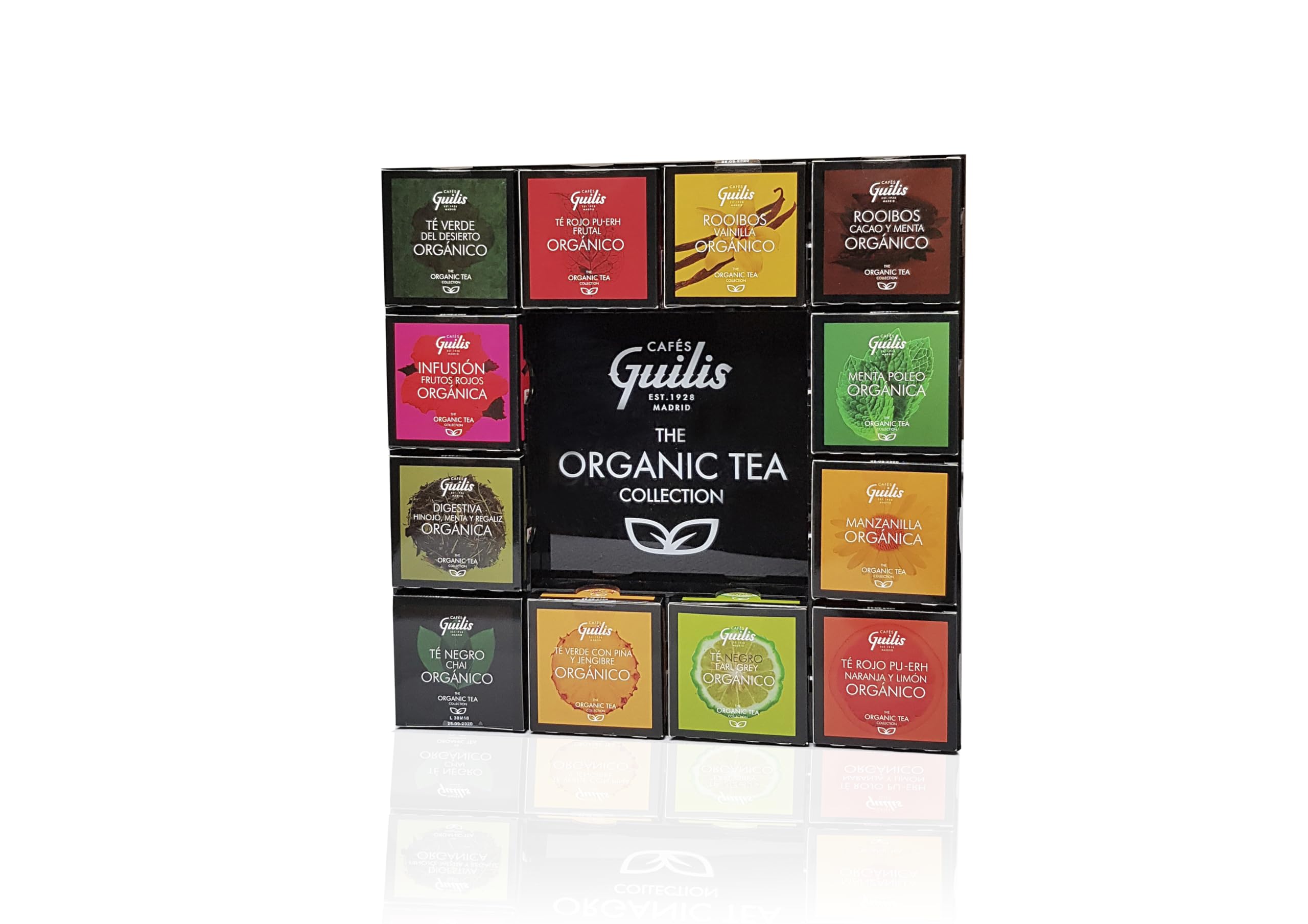 CAFES GUILIS DESDE 1928 AMANTES DEL CAFE Infuso digestivo biologico di finocchio, menta e foglie di liquirizia Scatola da 15 piramidi - Confezione da 4