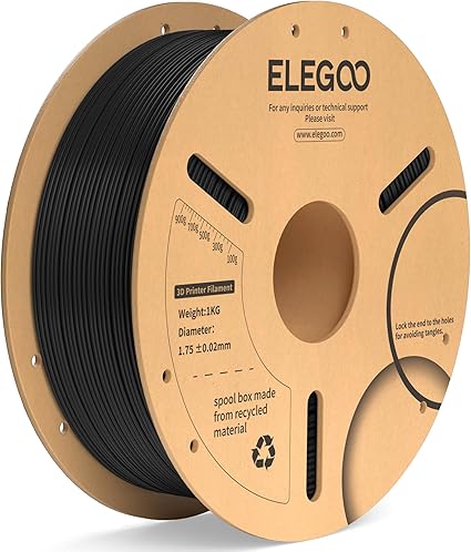 Bobine ELEGOO Filament PLA+ 1.75mm Noir 1KG