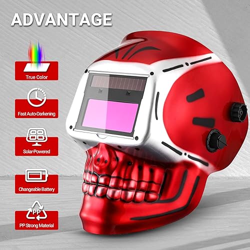 Miniatura 7 de Welding Helmet Auto Darkening DEKORPO True Color Solar Powered Auto Darkening Welding Welder Mask Hood Helmets