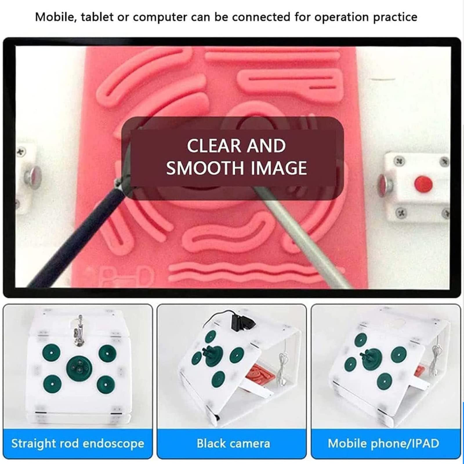 Simulatore Chirurgia Laparoscopic, Laparoscopic Trainer per Allenamento Sussidi Didattici, Attrezzatura per La Simulazione di Chirurgia Laparoscopica per L'insegnamento E La Formazione,Green
