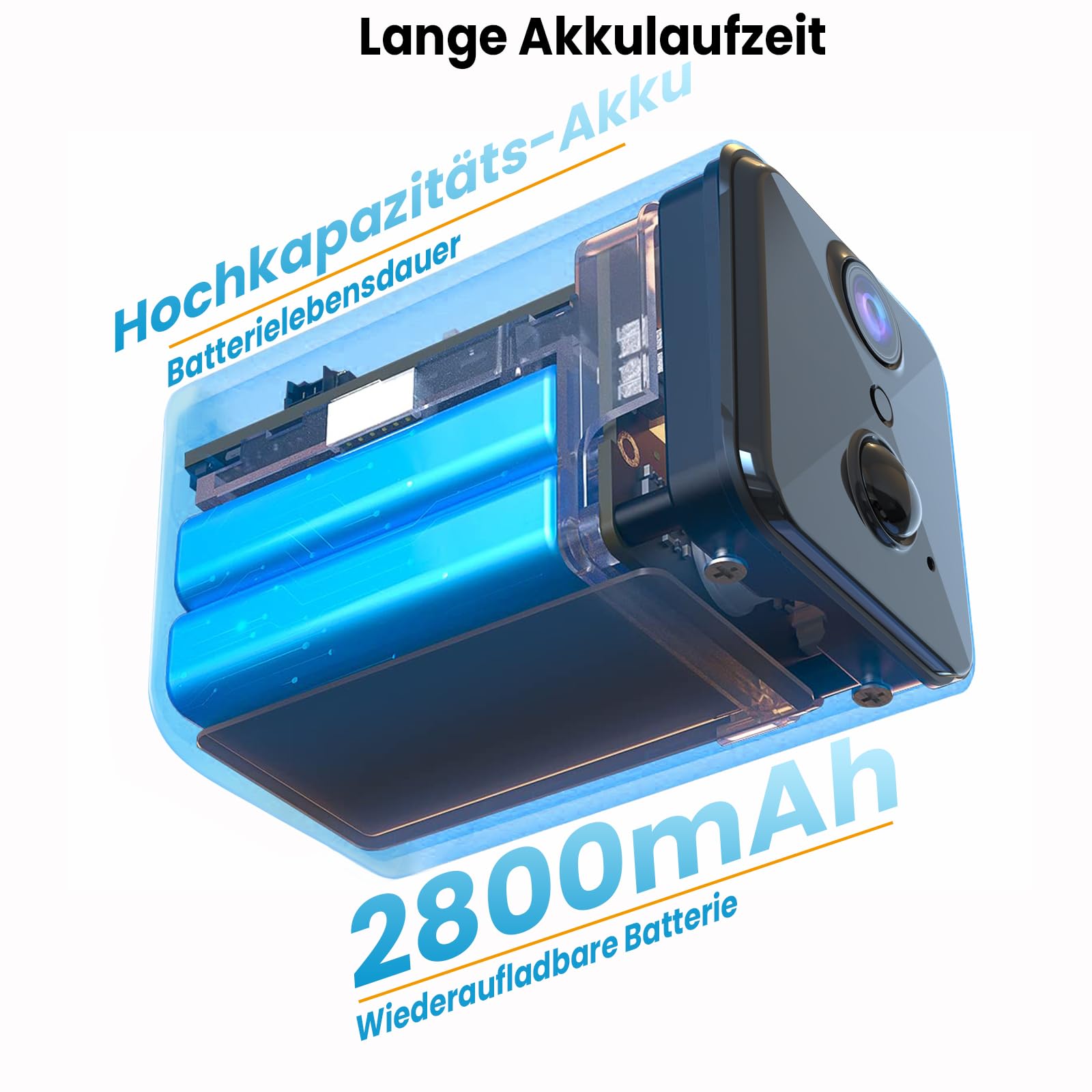 javiscam WLAN innenkamera mit akku,Überwachungskamera Innen Mini,Kameras mit Hochkapazitäts Akku,Bewegungsmelder,Nachtsicht SD/Cloud-Speicher für Baby & Haustier