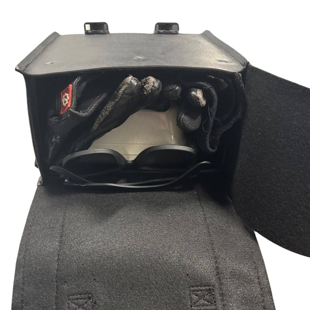 Dowco Willie & Max Black Jack Borsa per Sissy Bar Moto Pelle Sintetica 20,3x25,4x11,4 cm Nero