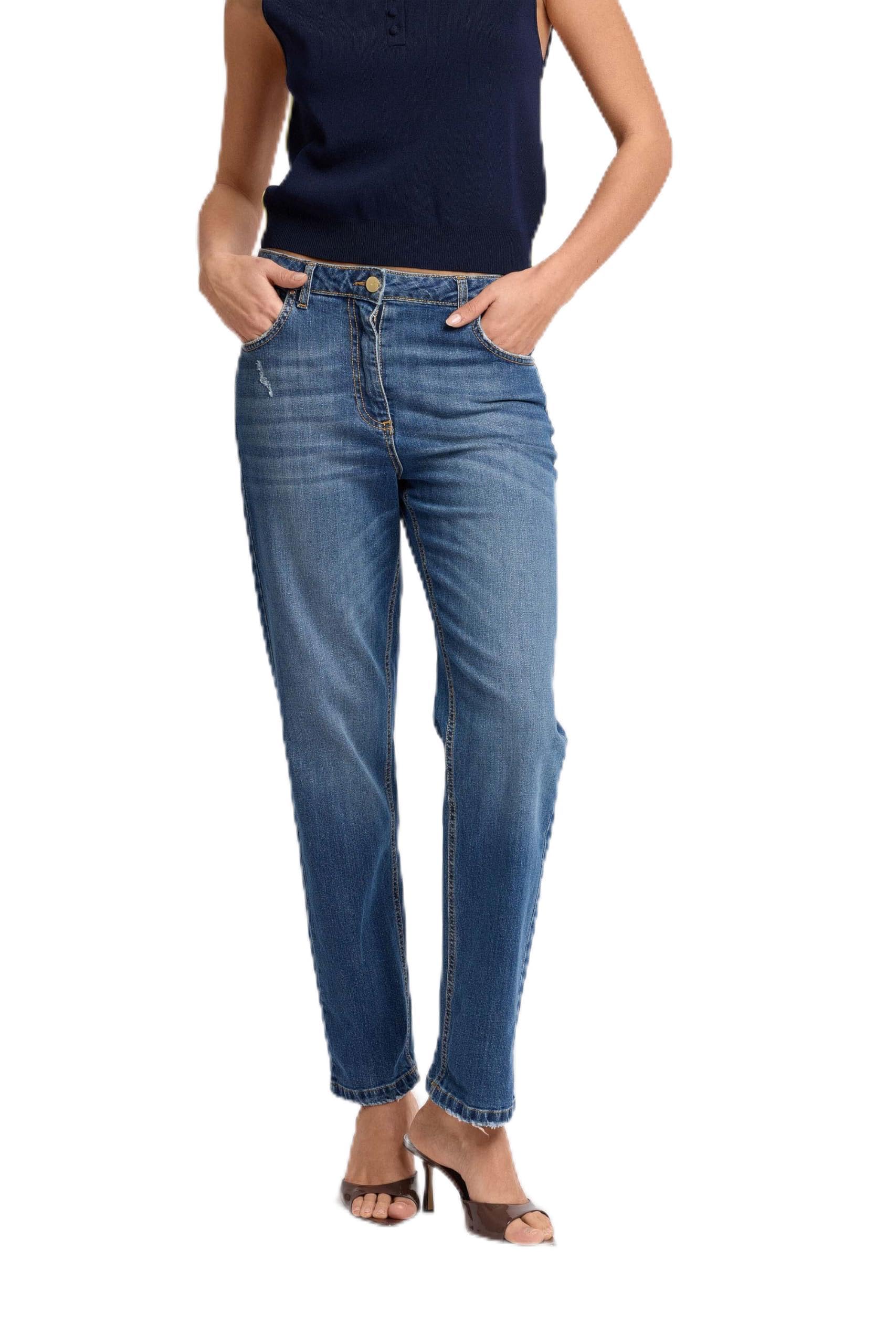 Kocca Damskie spodnie jeansowe Relaxed Fit P26PPD8572ABUN3598