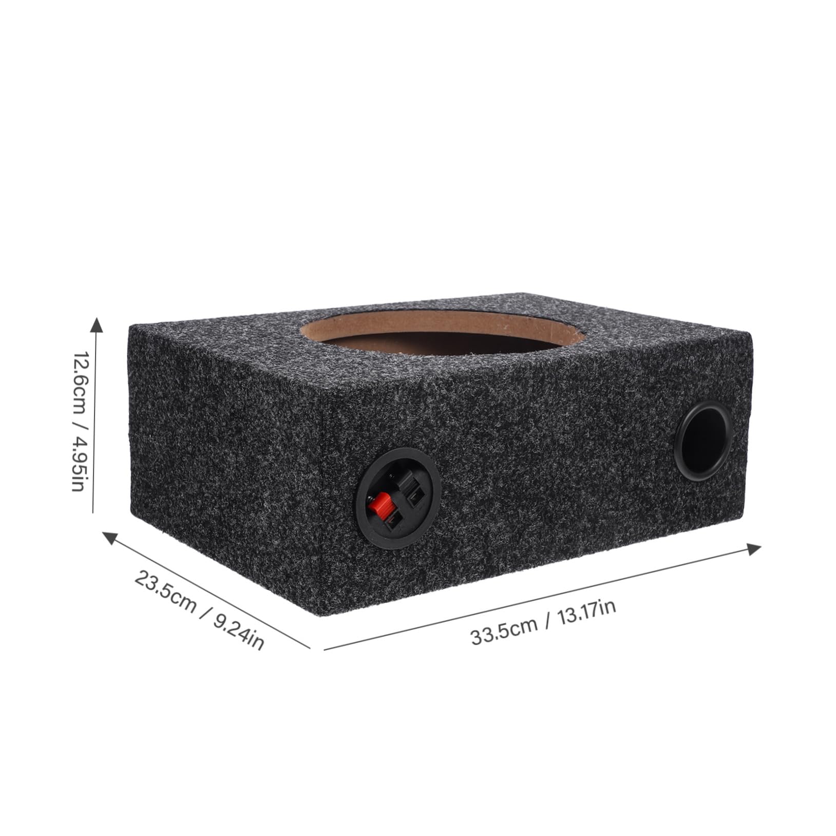 PLAFOPE Scatola per Subwoofer da 8 Pollici per Auto in Legno Nero Rivestimento in Peluche, Resistente e Facile da Usare per Appassionati di Audio