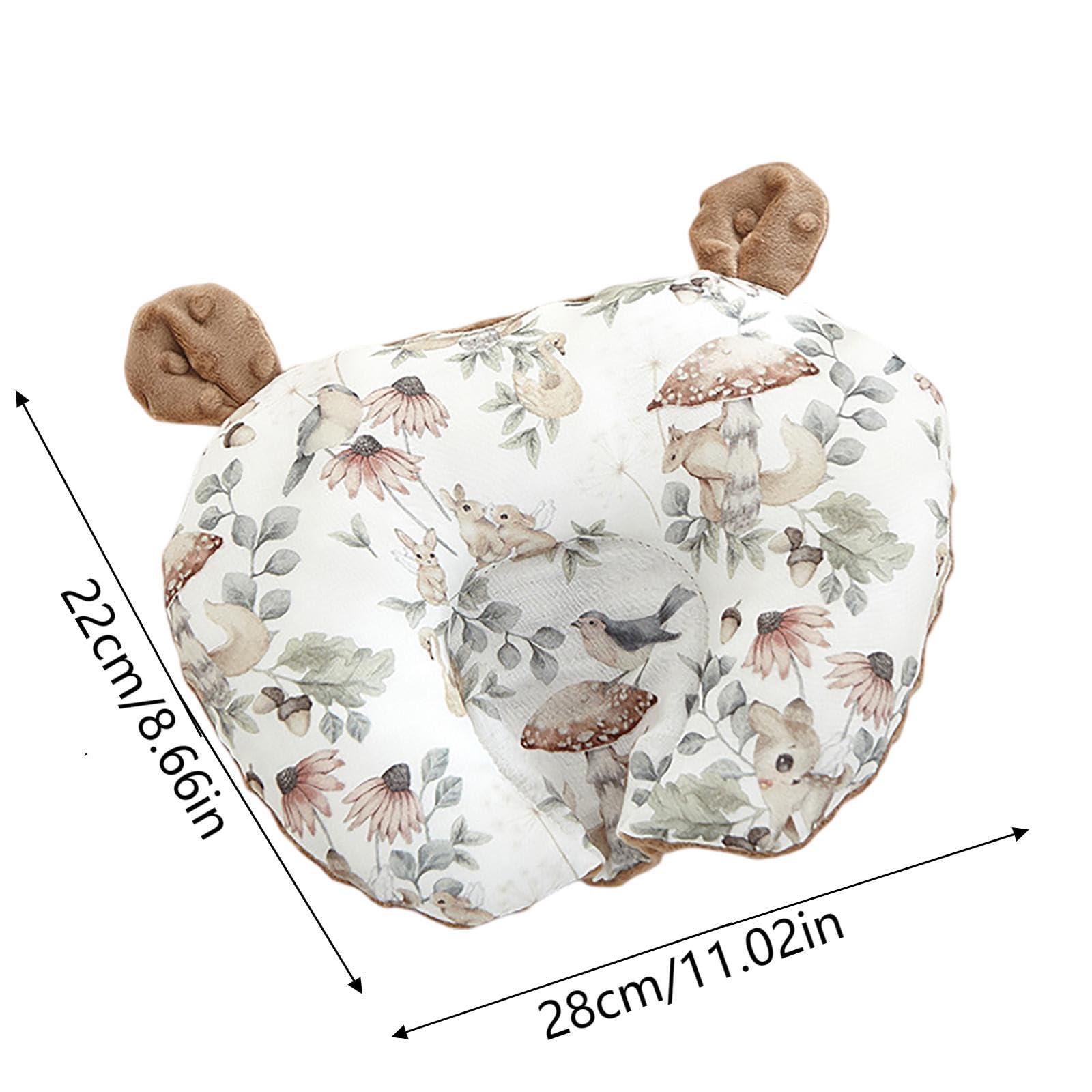 Coussin Bebe,Oreiller pour Tout-Petit,Oreillers pour enfant,Oreiller pour nouveau-né,Oreillers pour Tout-Petit en Coton Biologique Doux pour Dormir,Lavable en Machine,pour Voyages (Gris Clair 1)