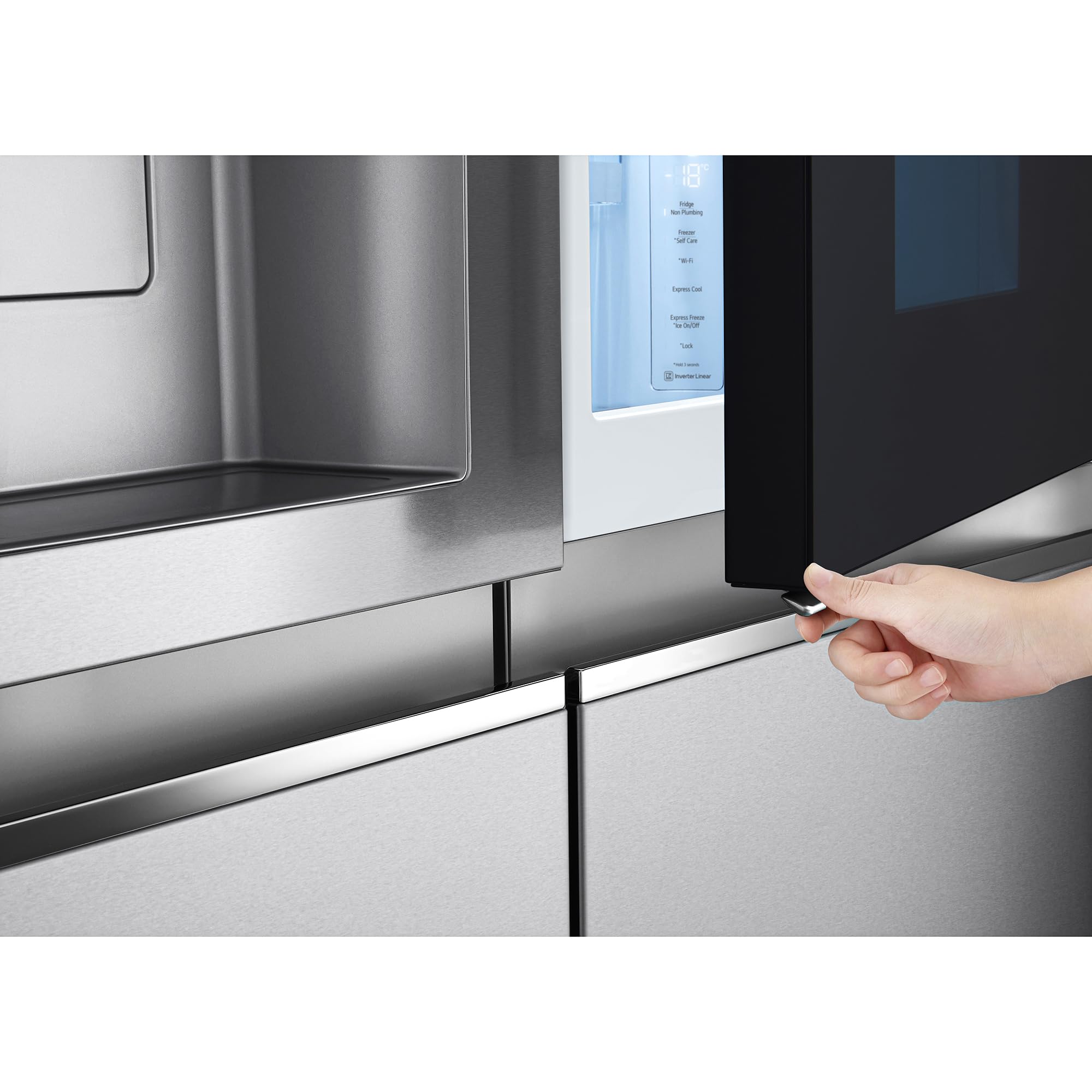 LG GSXV91BSAE - Frigorífico Side By Side, Serie 900, Instaview Door-in-Door, Fresh Balancer, Clasificación E, 635 L, Sin Toma de Agua, Inox Antihuellas