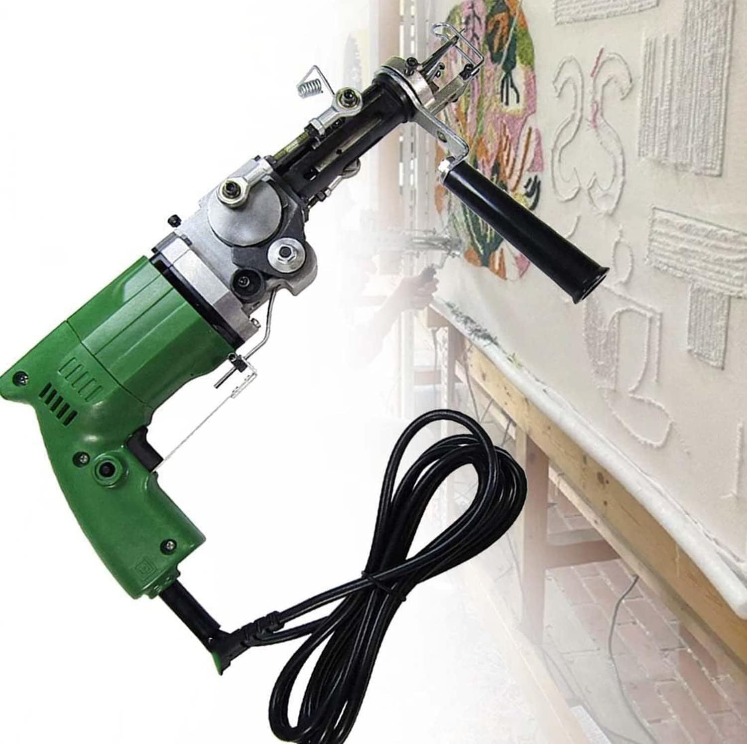 Pistola per tufting di tappeti, macchina per tagliare e annodare tappeti, utensile elettrico portatile per tessitura e ricamo fai da te