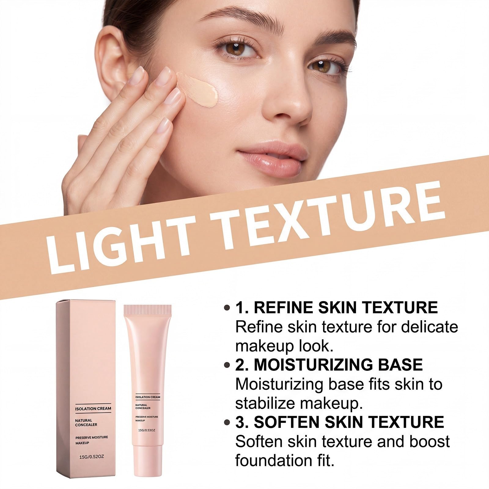 basede truccoPorelessBlurPrimer Affina i pori grazie alla sua tenuta a lunga durata Base di trucco per il viso, primer per la crema isolante, pori invisibilisiero facciale, correttore di tintura