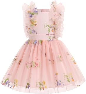 Girls Birthday Party Dress Butterfly Daisy Polka Dots Embroidery Princess Tulle Wedding Pageant Evening Gown