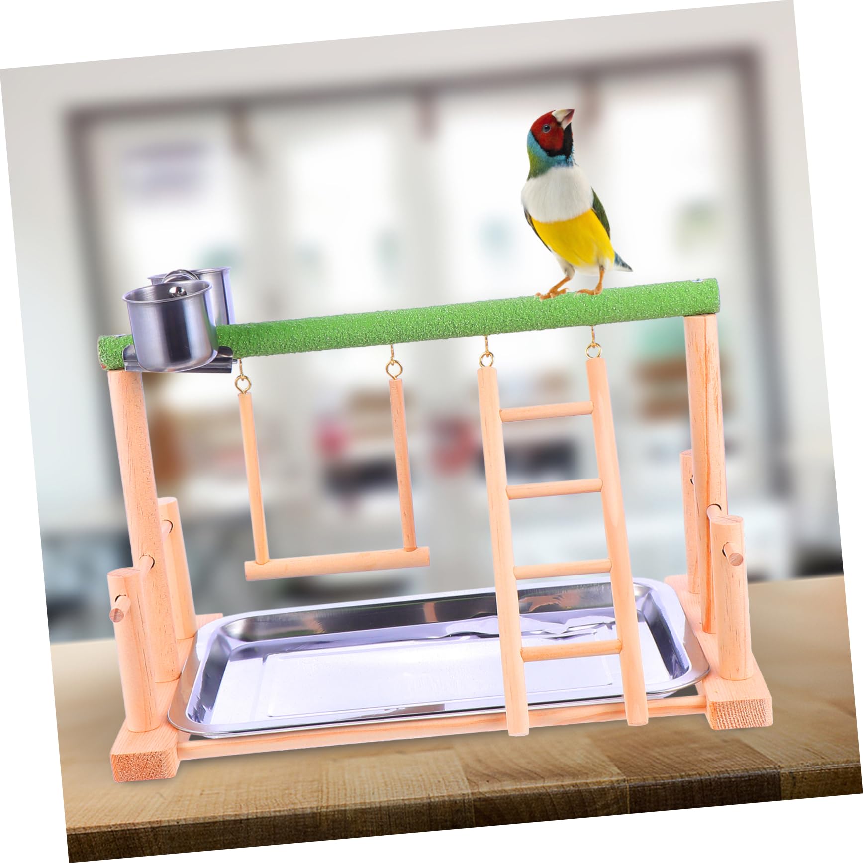 Toddmomy Plataforma De Juguetes para Pájaros Escalera De Madera para Pájaros Juguete para Hacer Ejercicio