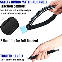 Vista 9 de Correa elástica 4 en 1 resistente para perro con 3 asas acolchadas, correa antideslizante reflectante, giratorio sin enredos, cinturón de seguridad