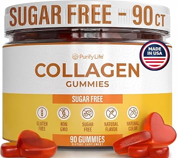 Sugar-Free Marine Collagen Gummies, Support Healthy Hair, Skin & Nails 90ct