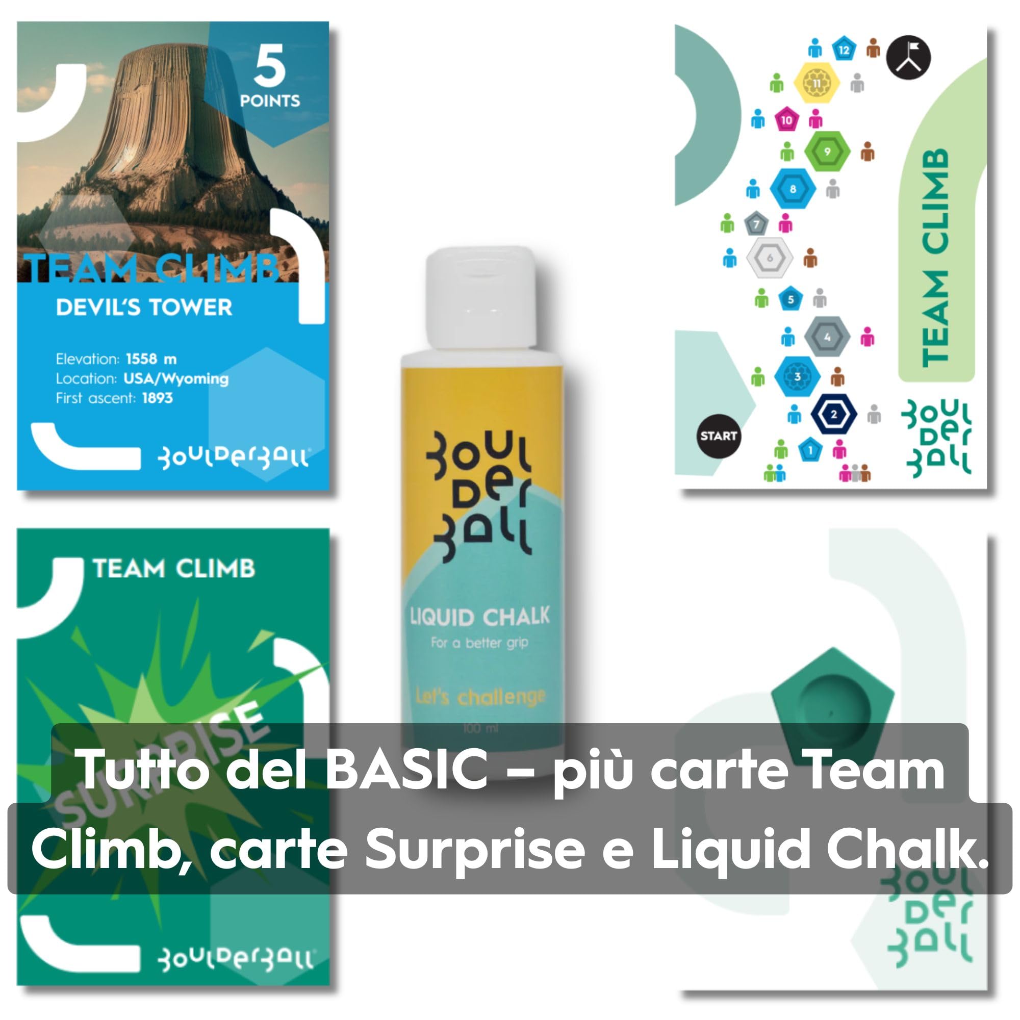BOULDERBALL Team Climb – Cooperative Team & Skill Game (14+) - Teamwork, Concentrazione e Pensiero Strategico - Per Adolescenti e Adulti - Made in Italy