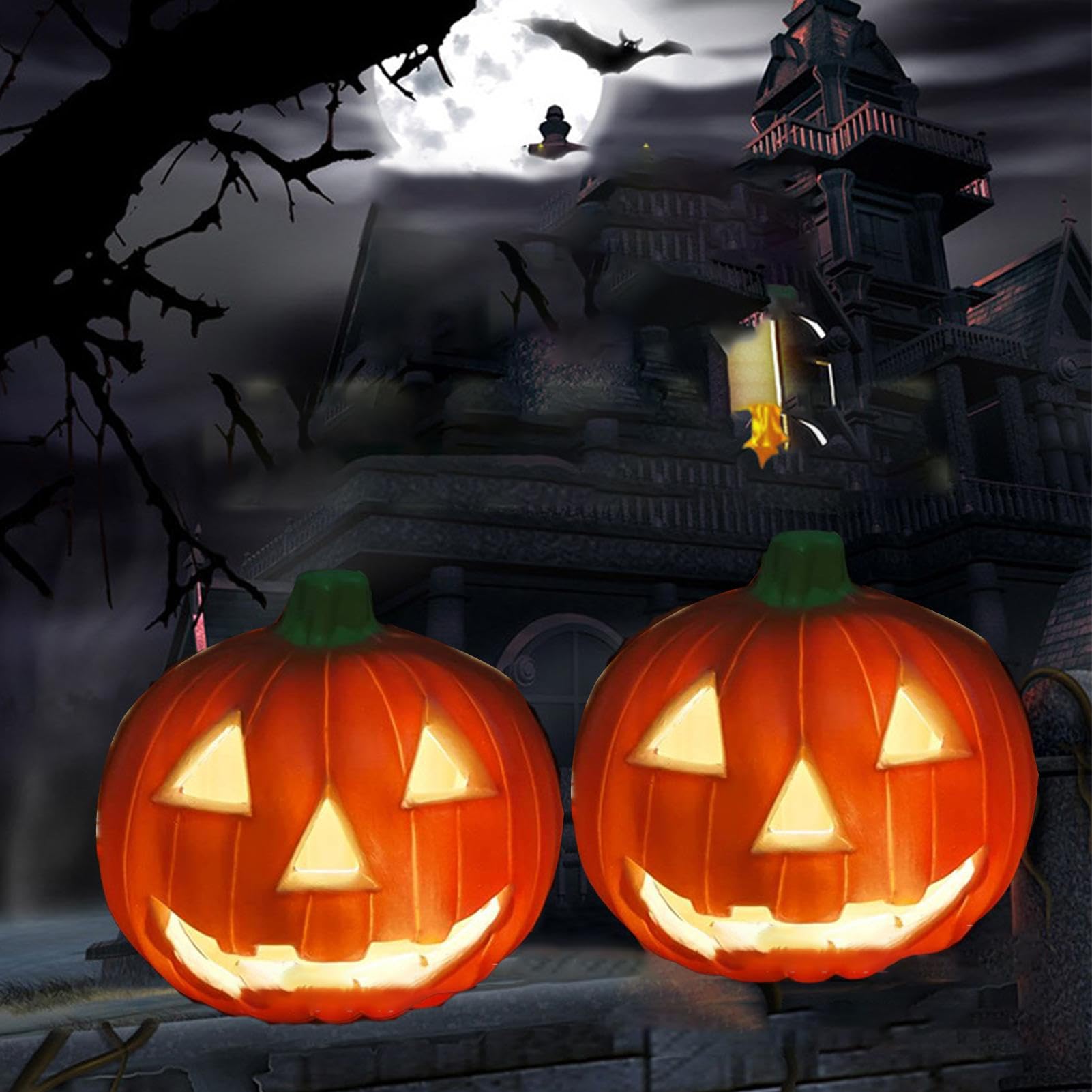 ハロウィン Jack-o'-lantern Abalone DA-11BL Lanterna de abóbora de Halloween – Lanternas Jack o Lanterns que