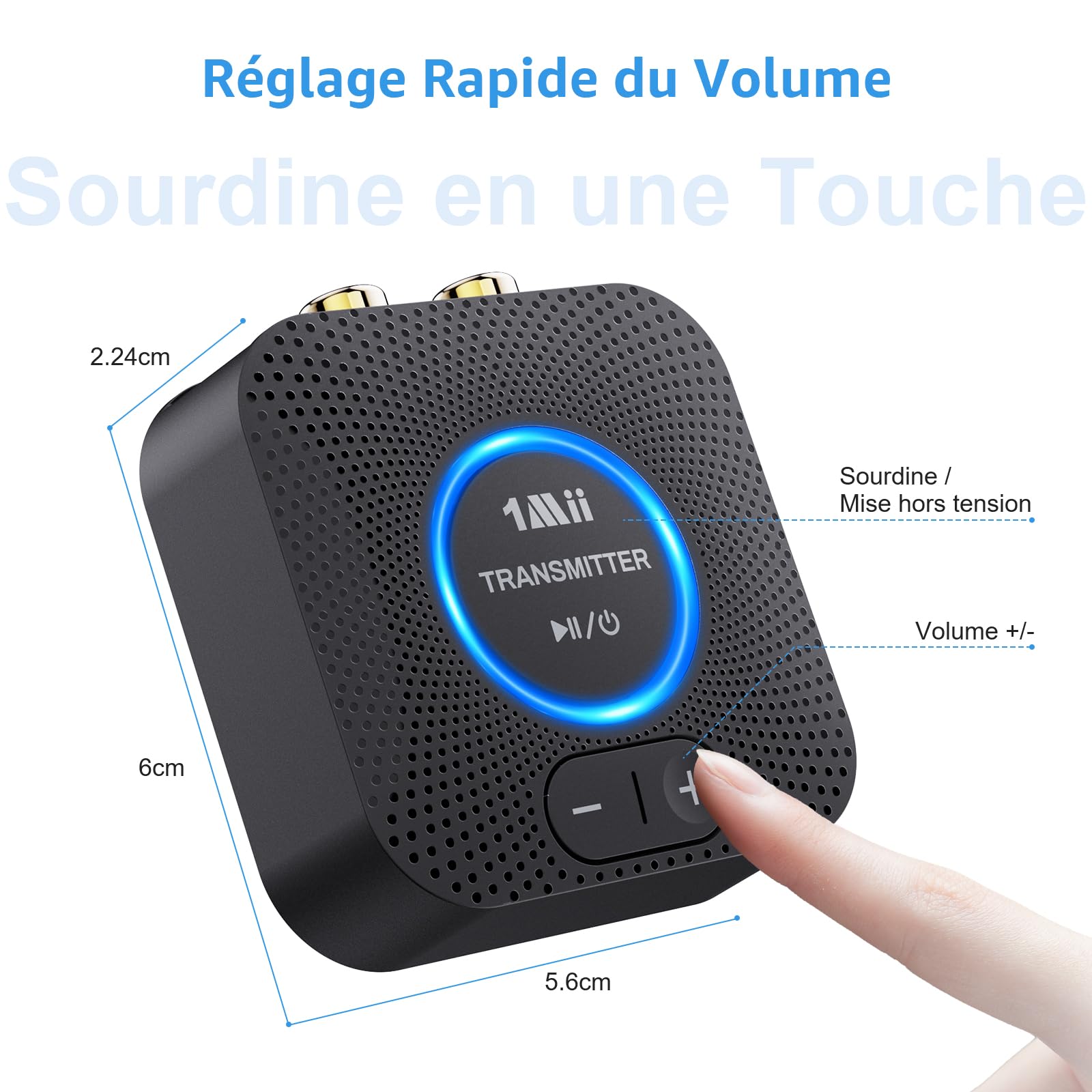 1Mii 2.4GHz(1 TX + 2 RX)Emetteur Récepteur Audio sans Fil Transmetteur