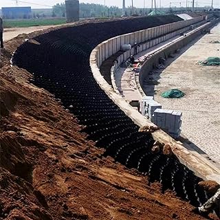 Geo Grid Retaining Wall Gravel Grid 1885 Load Depth Permeable Concrete Pavers Driveways, Gravel Stabilizer Grid, 1/2/3/4/5/6m Wide (Color : WxH, Size : 5x10 m/16.5x33 ft)