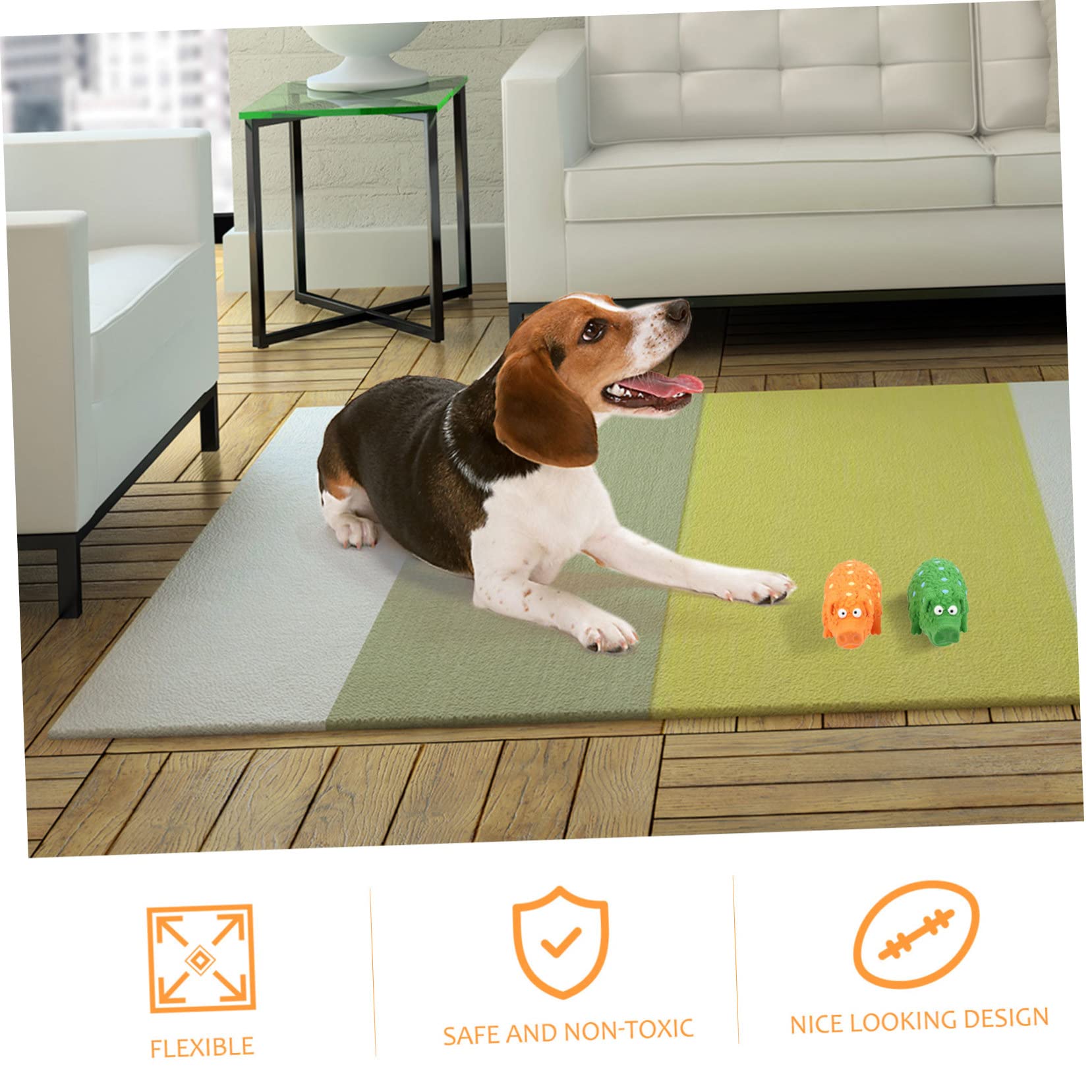 Kisangel 4piezas Juguetes Interactivos De Cerdo De Látex para Perros Juguetes Chirriantes para Masticar Compañeros De Juego para Cachorros