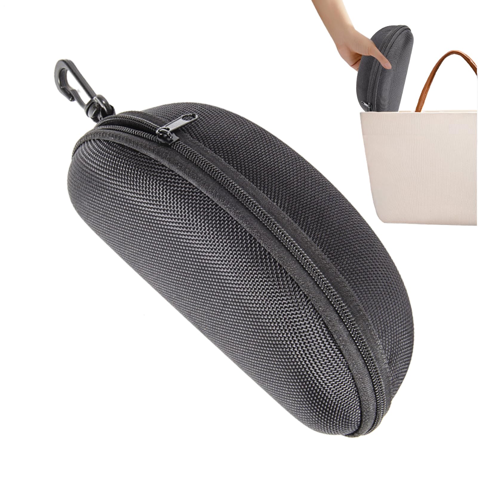 Generico Astuccio Occhiali - Rigida in EVA per Occhiali da Sole - Gancio per Cintura con Rivestimento in Feltro, Portaocchiali Impermeabile e Unisex per Ciclismo Campeggio Viaggio