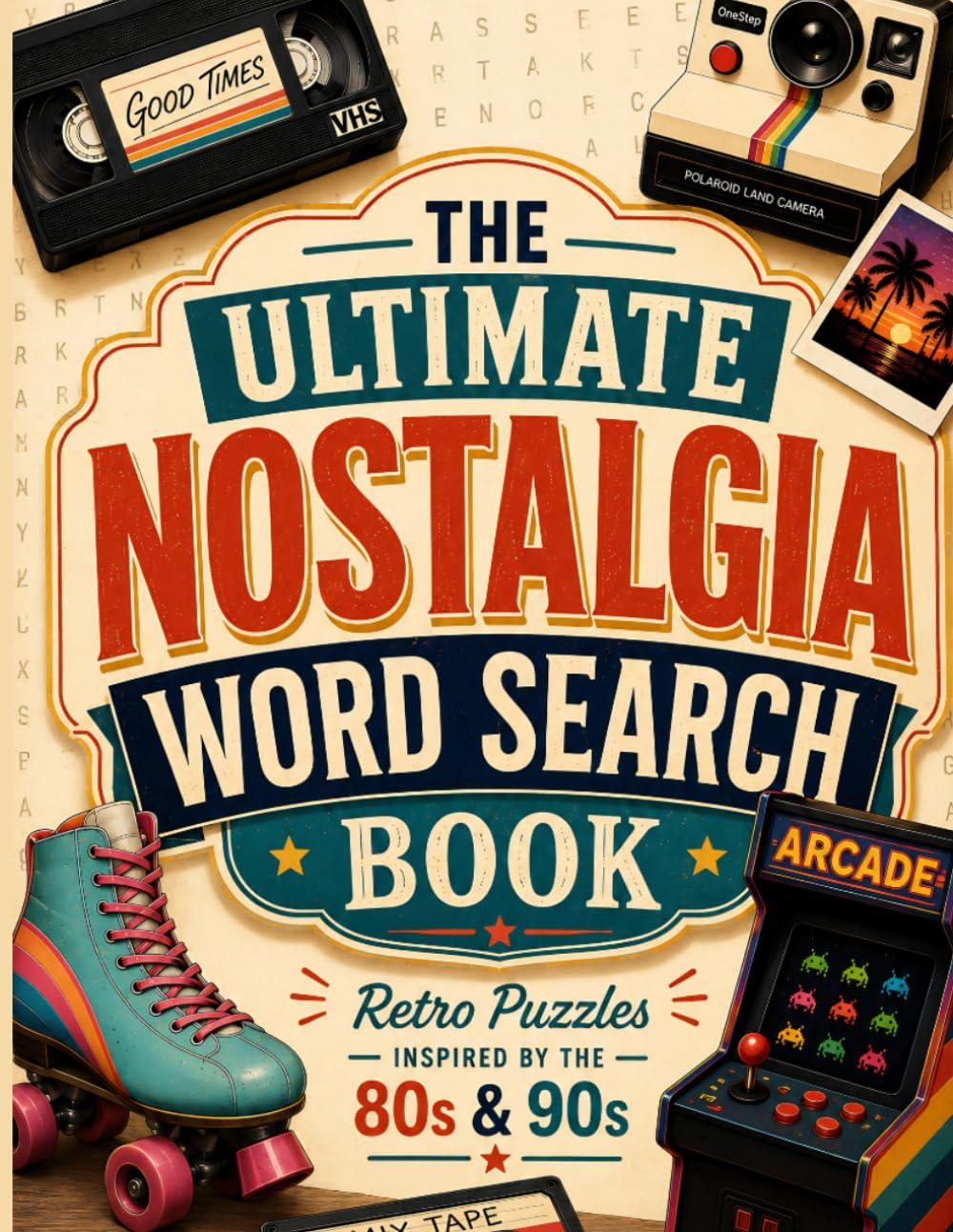 The Ultimate Nostalgia Word Search Book Large Print Retro Puzzles Inspired by the 80s, 90s, Vintage Toys, Arcade Games, and Childhood Memories