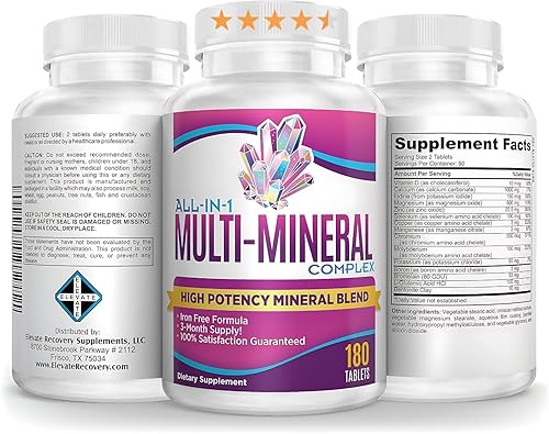 Miniatura 6 de Mezcla de suplemento multimineral todo en 1 (fórmula sin hierro) Multiminerales | Minerales traza | Suplementos multivitaminerales de alta potencia