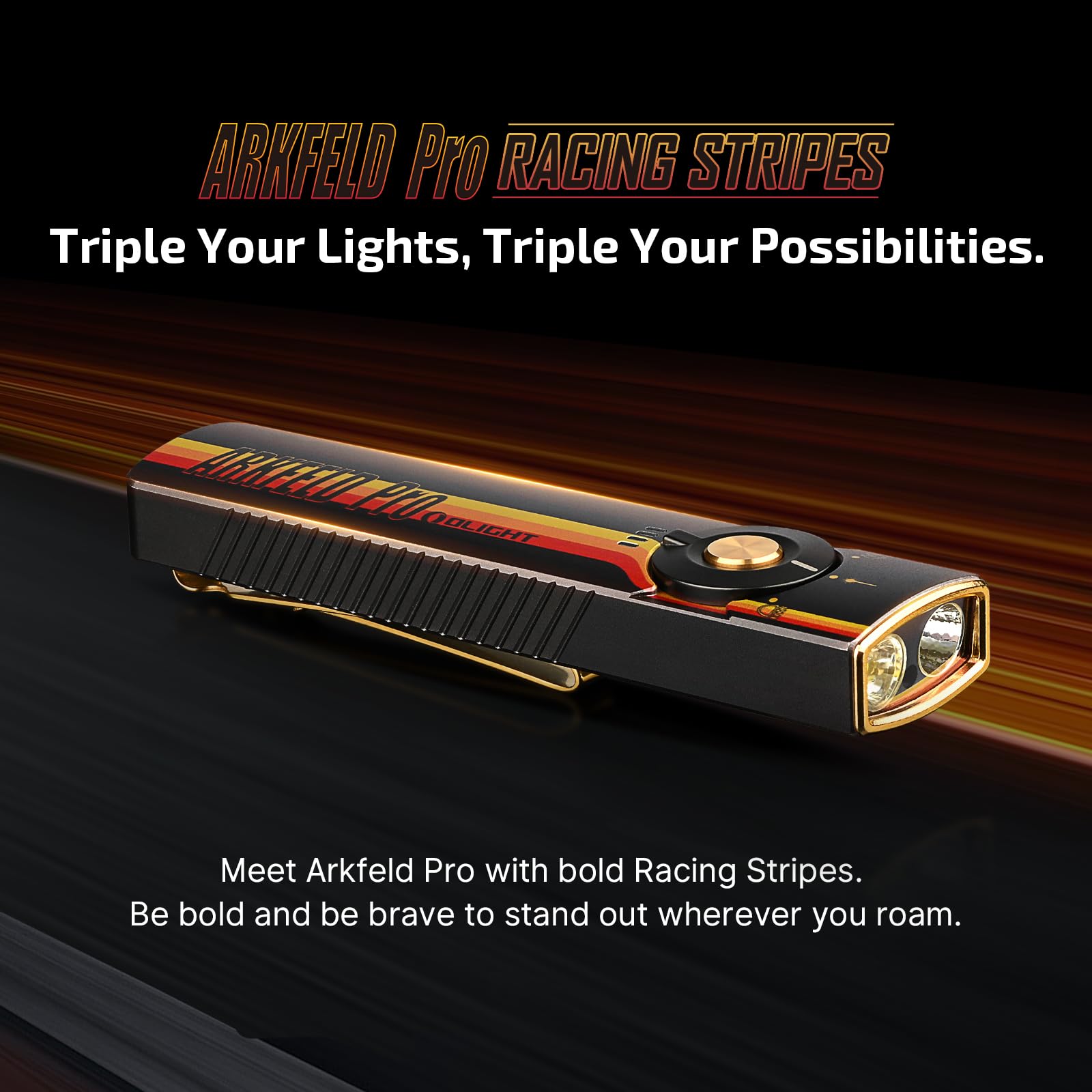 Olight オーライト Arkfeld PRO RACING STRIPES Olight Arkfeld Pro - Racing Stripes - Cool White - DLT Trading