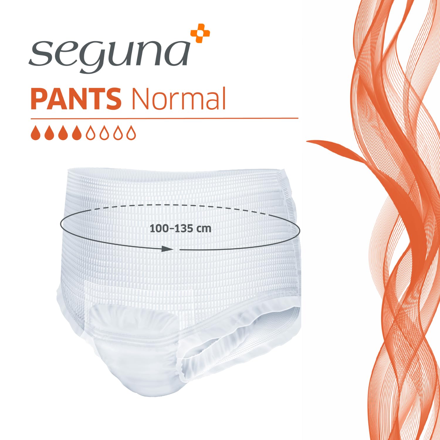 SEGUNA Pants Normal, Inkontinenz Pants, Windelhosen für Erwachsene, Frauen, Männer, Inkontinenzhosen bei Blasenschwäche (L (Sparpaket 4 x 20 Stück))