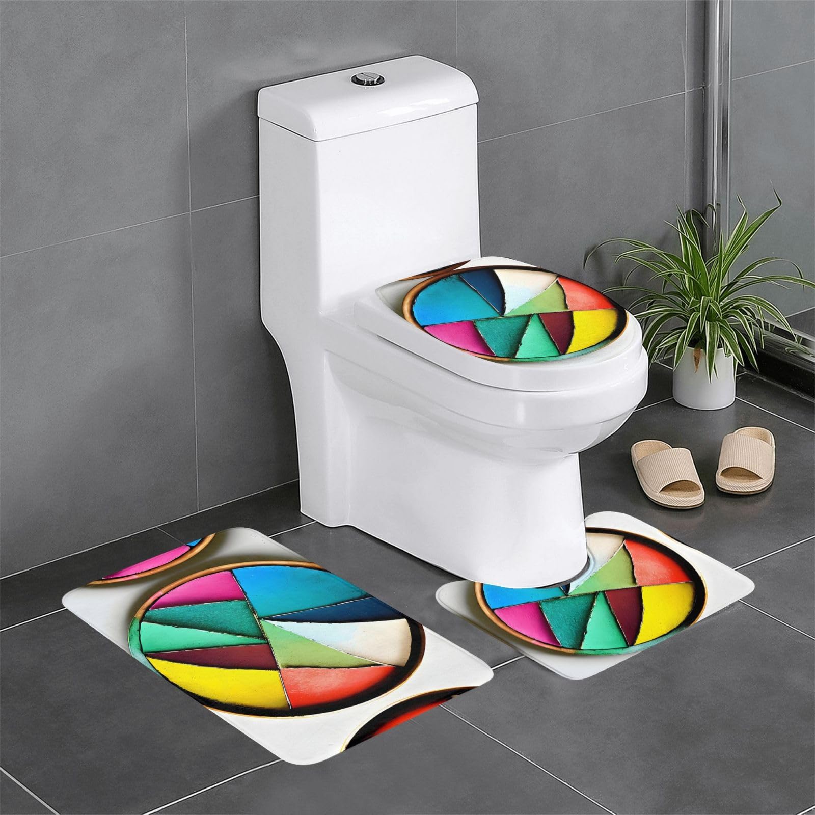 Tapis de salle de bain antidérapants lot de 3 pour sécuriser les sols glissants