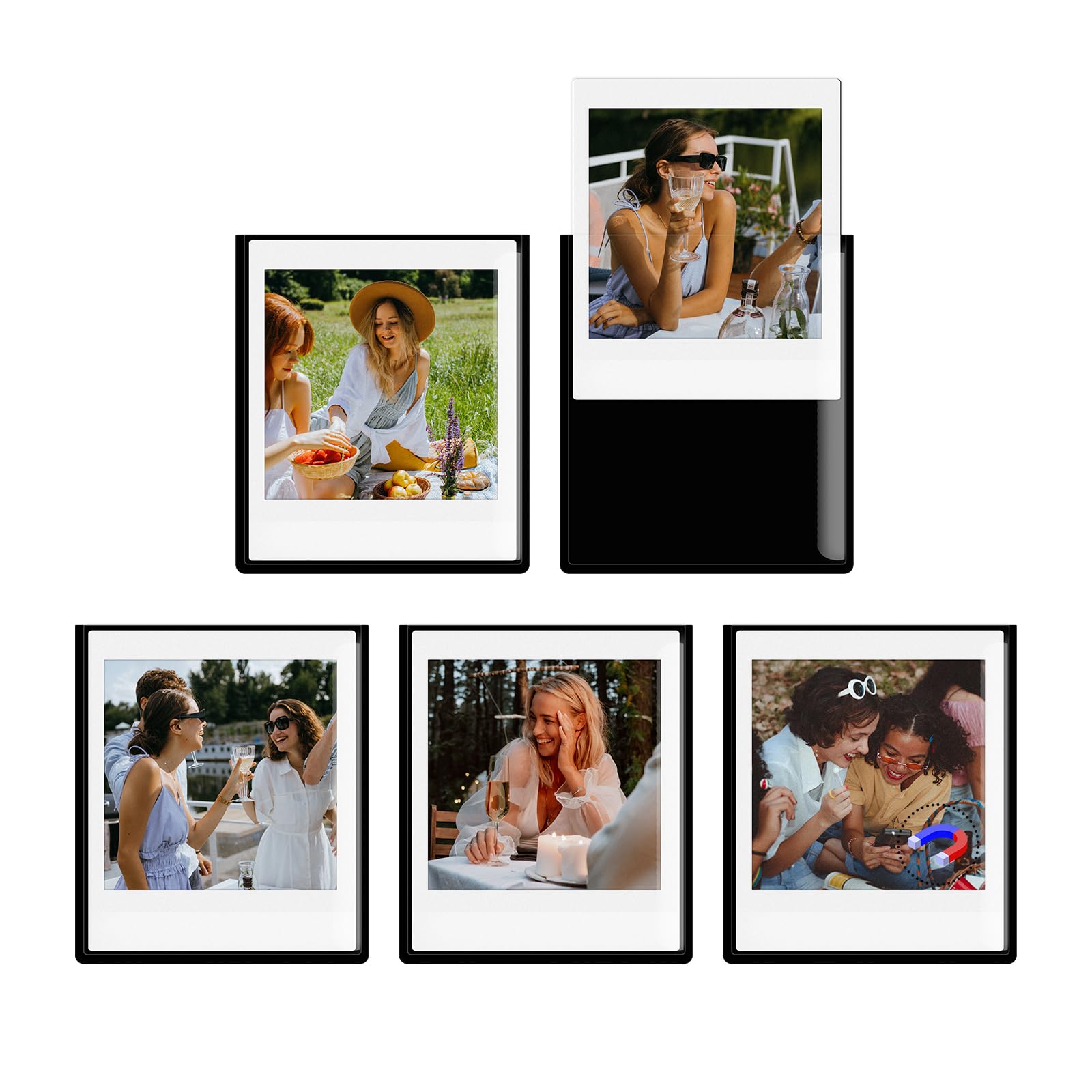 HIYQIN 10 Pack Magnetic Photo Frames for Instax Square Film 2.83x3.38” - Image 2
