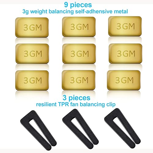 Miniatura 3 de HFYHWT Kit de equilibrio de aspas de ventilador de techo, juego de 3 juegos de equilibrio de ventilador que incluye 3 clips de equilibrio de