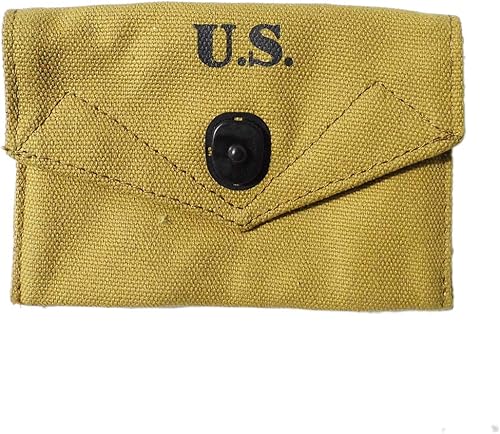 World War 2 Collection WW2 Bolsa de primeros auxilios con gancho USMC Army Equipment M1 Set M1943 Caqui