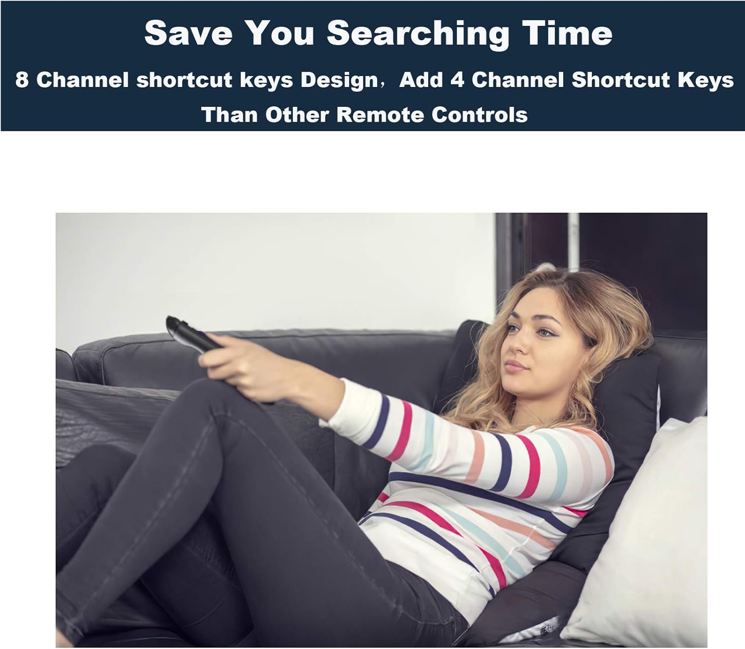 Special (2 Pack) Motiexic RC280 Universal Remote for TCL-Roku-TV-Remote, for All TCL Roku Smart 4K HD LED TV，fo TCL 32 40 43 48 49 50 55 65 75 85 Roku TV with 8 Channel Shortcut Keys