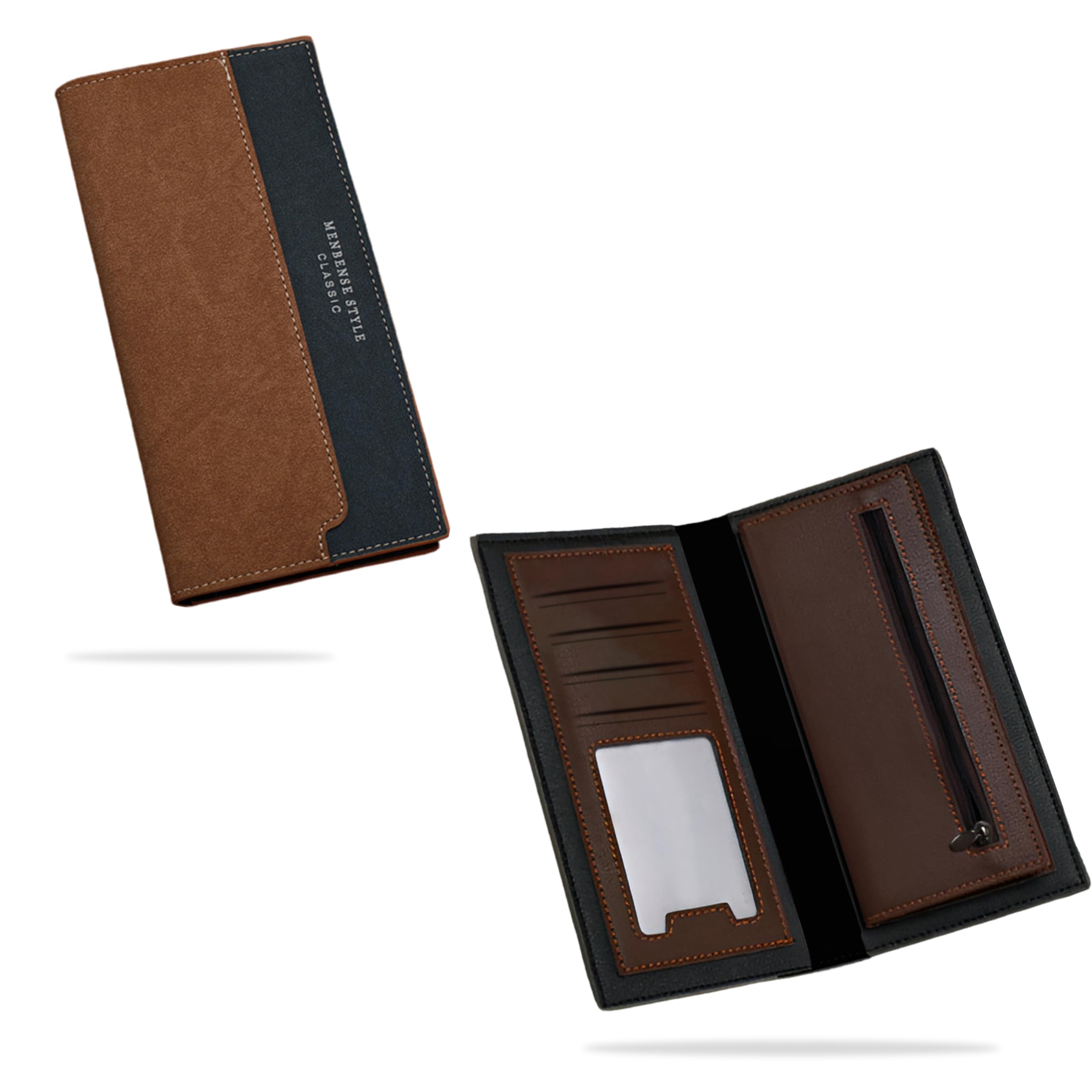 Kraptick Long Wallet for Men & Women, Card Organiser, Bi-Fold Wallet Cardholder, Slim Wallet with Stylish Design (MFP924)