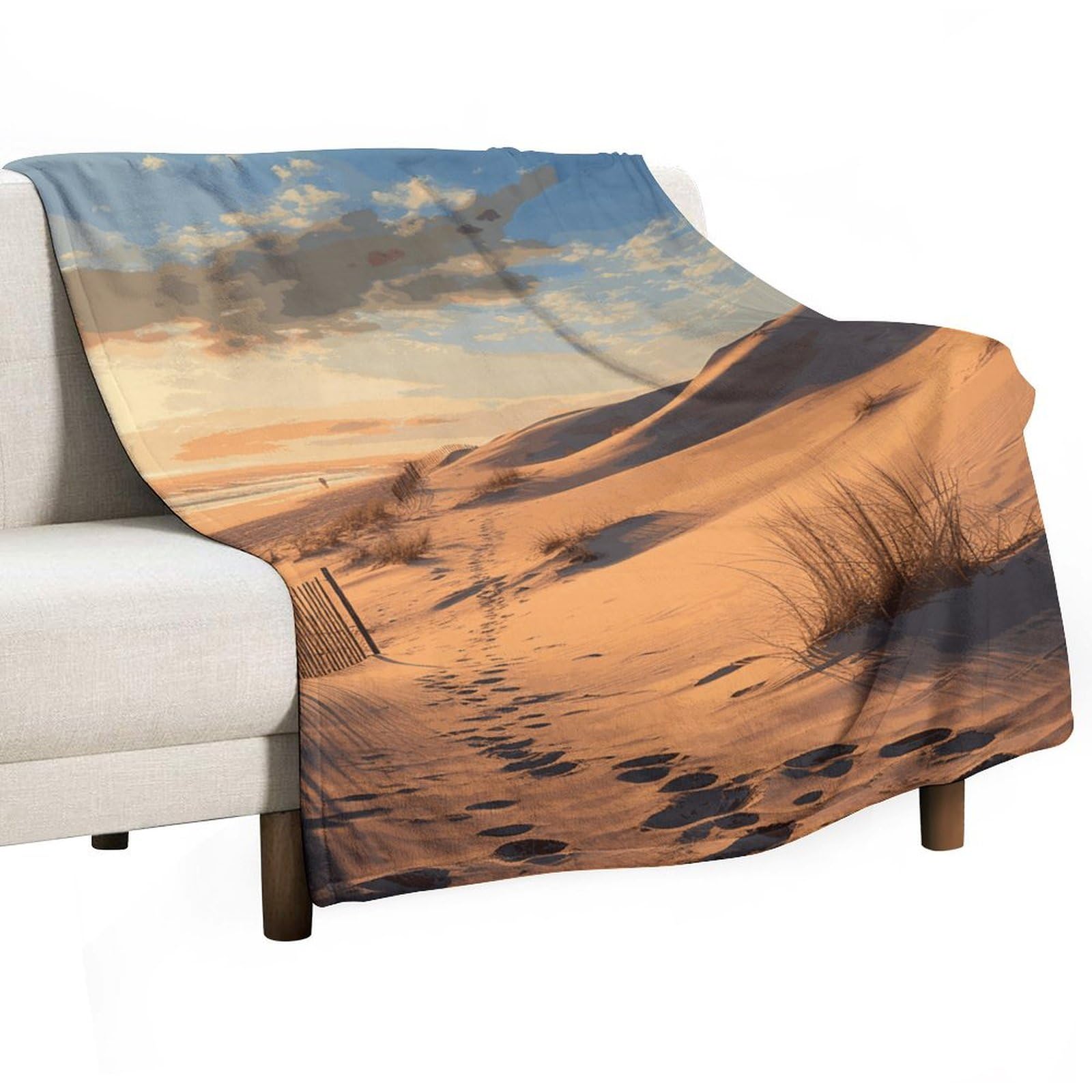 Couverture en flanelle imprimée pour pique-nique et camping