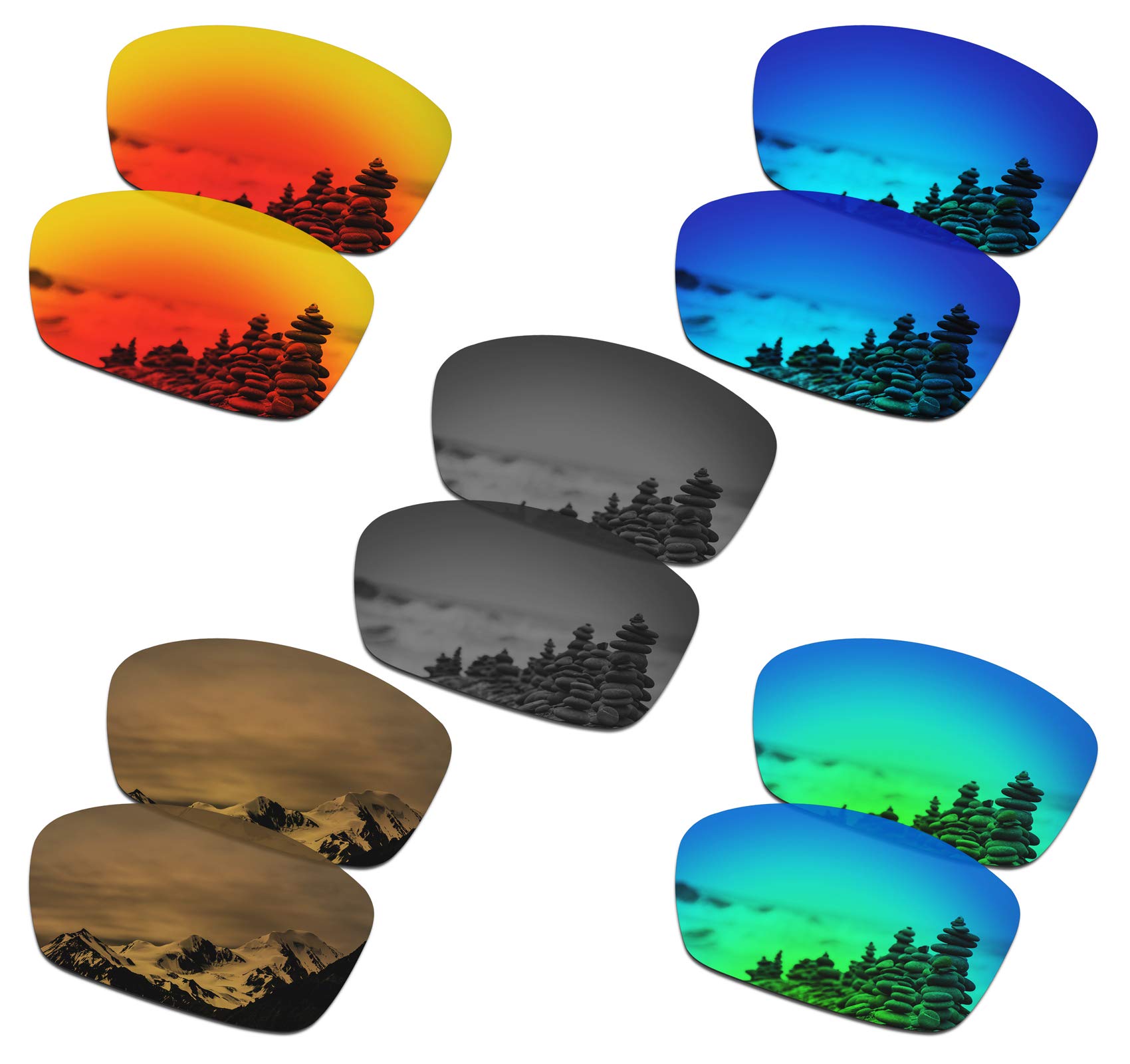 SmartVLTSmartVLT Set of 5 Men's Replacement Lenses for Oakley Hijinx Sunglass Combo Pack S02