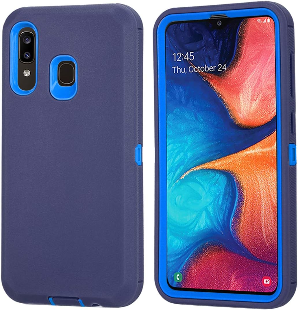 Annymall Galaxy A50 Case,Galaxy A20 Case,Galaxy A30 Case, Heavy Duty [with Kickstand & Built-in Screen Protector] Defender Armor Protective Cover for Samsung Galaxy A20/A30/A50 (Navy)