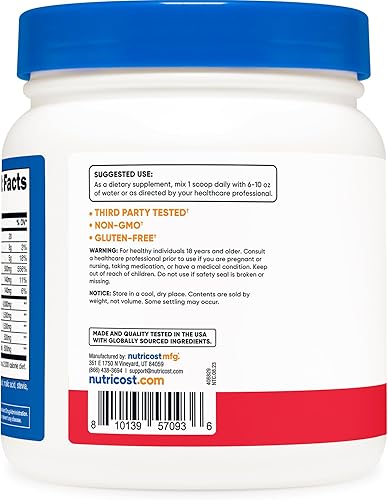 Miniatura 4 de Nutricost Polvo de fibra prebiótica (1 libra, ponche de frutas) - Salud digestiva, suplemento de fibra natural, mezcla de fibra vegetal soluble