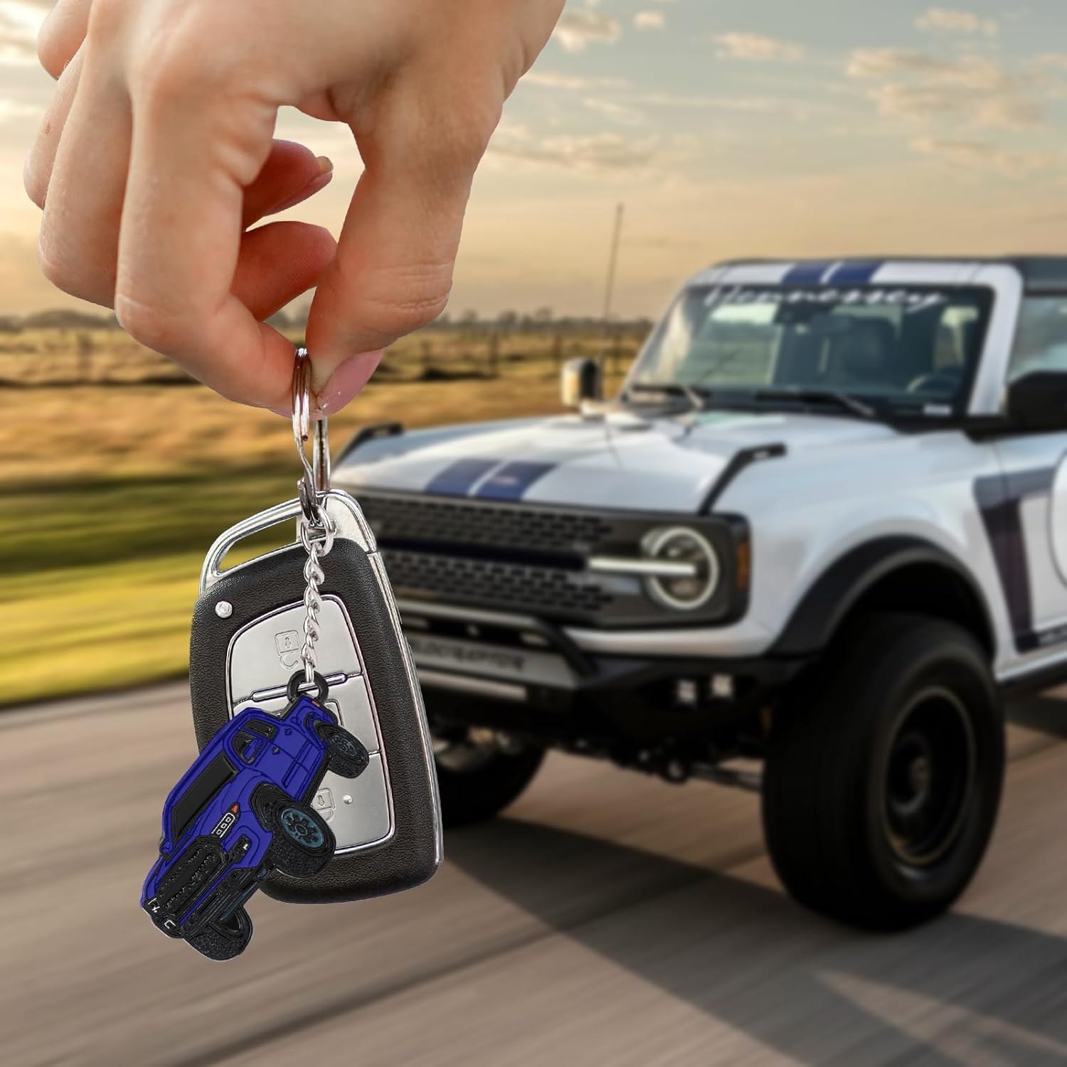 Keychain Compatible with Jeep Truck,Key Pendant,Keyring Key Chain Charm Compatible with Ford F150 Accessories Gift image 3