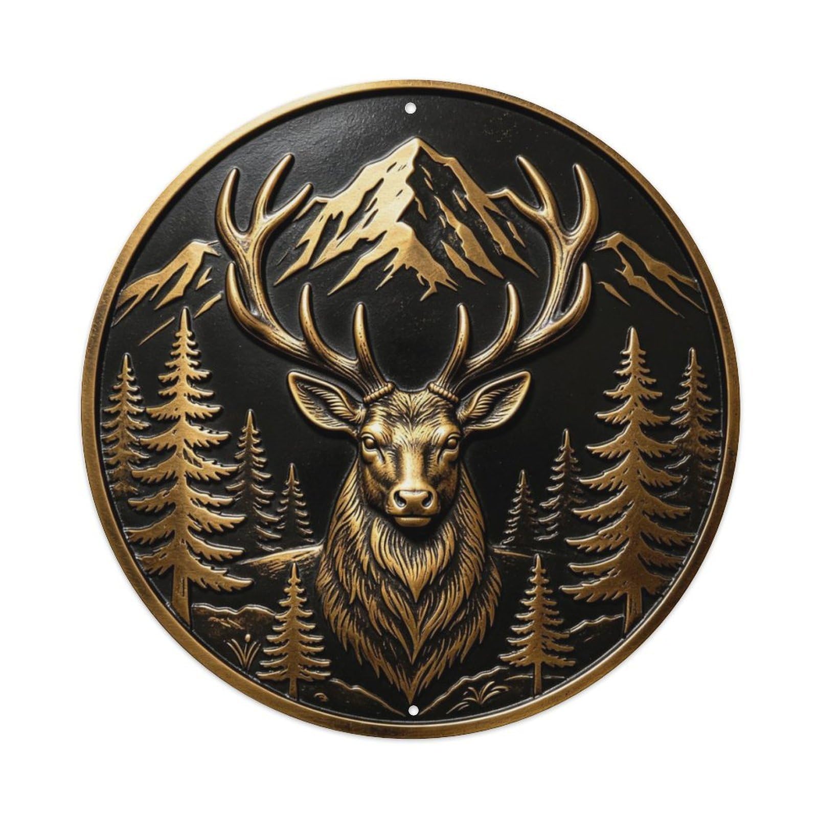 Buck Deer Mountain Metal Tin Sign Plaque