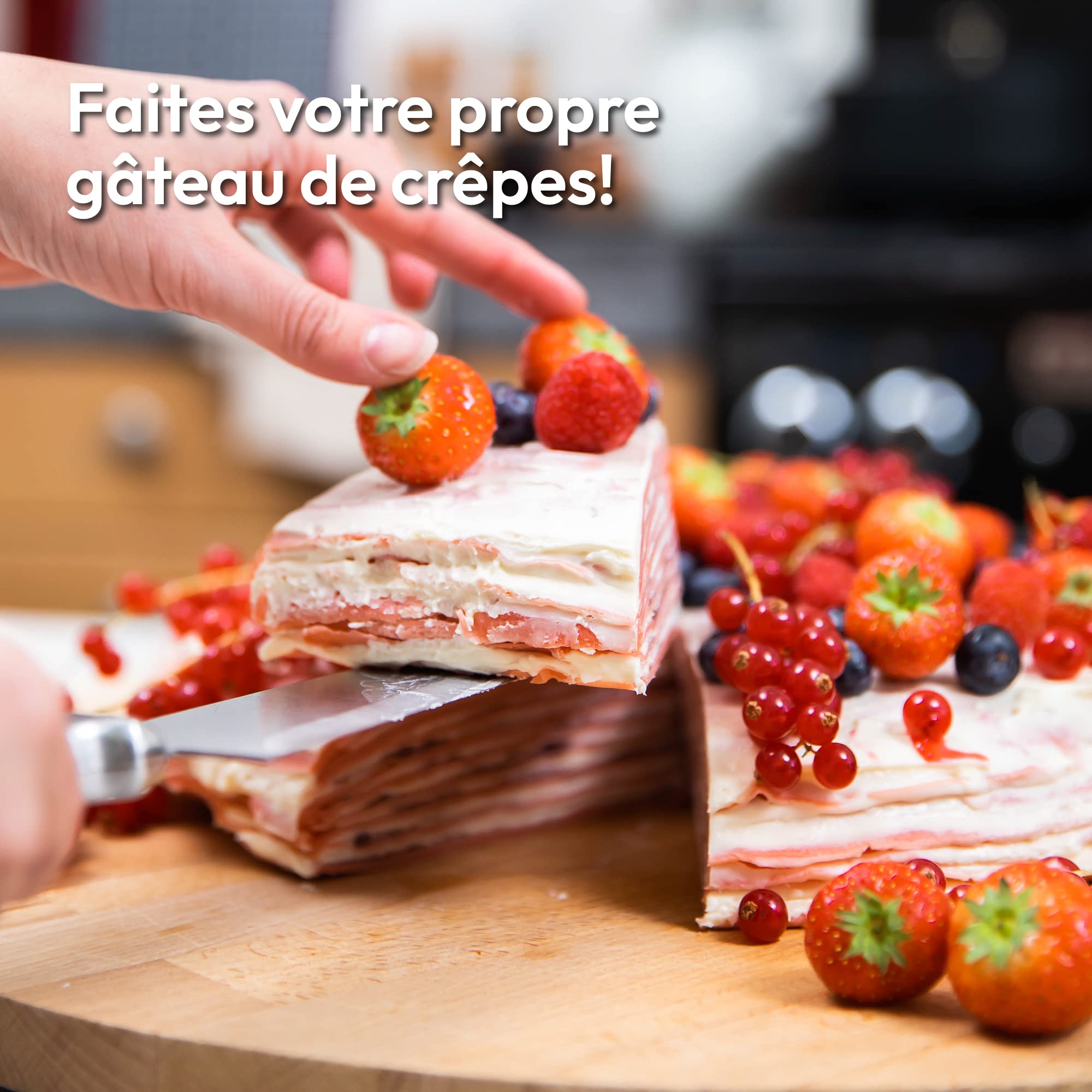 Gadgy® Crêpière Électrique 1000W – Plaque Antiadhésive Ø30 cm – Température Réglable – Râteau et Spatule Inclus – Appareil à Crêpes, Pancakes, Omelettes, Blinis et Plus